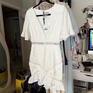 Princess Polly Elegant White Ruffle Dress